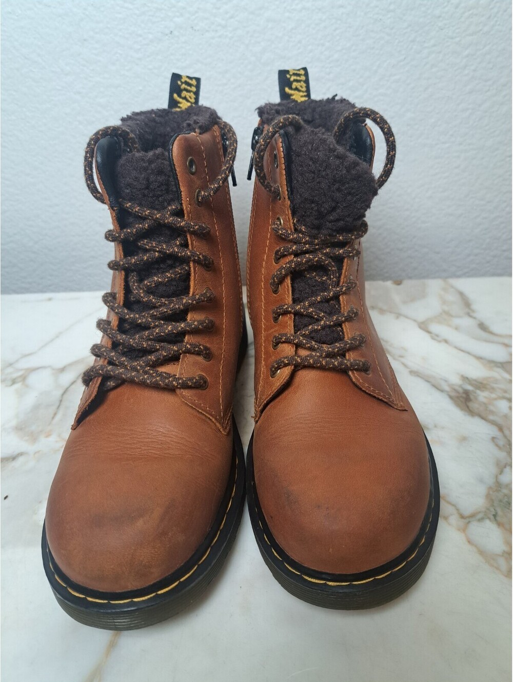 Dr Martens 1460 Serena Brown Kids Boots Size US 5
